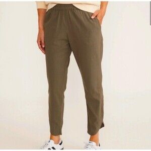 Marine Layer Small Women’s Allison Re-Spun Pant Olive Green Pull On Casual Comfy